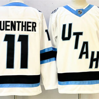 Men's Utah Mammoth #11 Dylan Guenther White Stitched Jersey