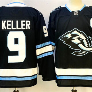 Men's Utah Mammoth #9 Clayton Keller Navy 2025 With C Patch Stitched Jersey