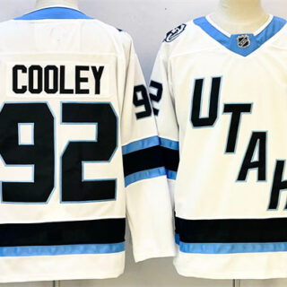Men's Utah Mammoth #92 Logan Cooley White Stitched Jersey