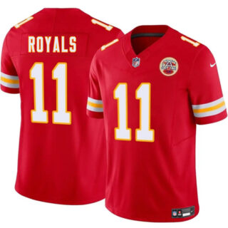 Men's Kansas City Chiefs #11 Jalen Royals Red 2025 Draft F.U.S.E. Vapor Untouchable Limited Stitched Football Jersey