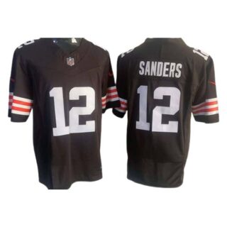 Men's Cleveland Browns #12 Shedeur Sanders Brown 2025 F.U.S.E. Vapor Limited Stitched Football Jersey