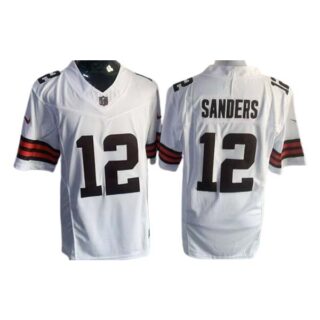 Men's Cleveland Browns #12 Shedeur Sanders White 2025 F.U.S.E. Vapor Limited Stitched Football Jersey