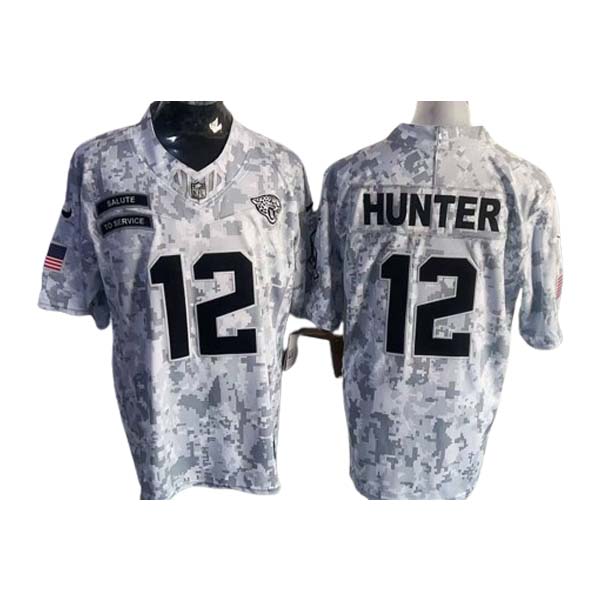 Men's Jacksonville Jaguars #12 Travis Hunter Salute to Service F.U.S.E. Vapor Camo Jersey