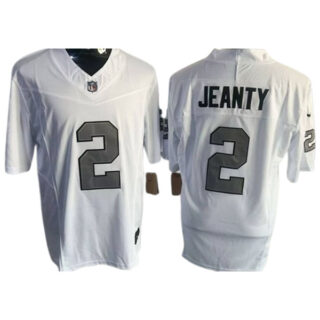 Men's Las Vegas Raiders #2 Ashton Jeanty Limited White Alternate F.U.S.E. Vapor Jersey