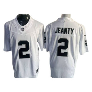 Men's Las Vegas Raiders #2 Ashton Jeanty Limited White Fashion F.U.S.E. Vapor Jersey