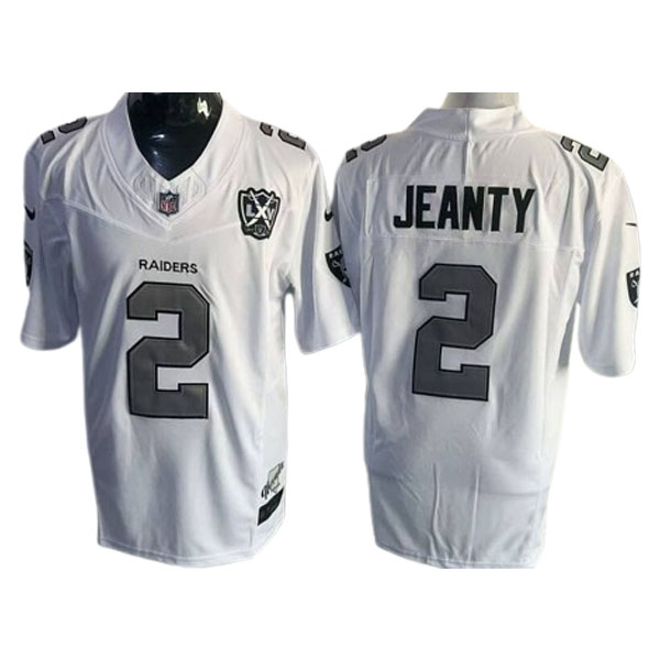 Men's Las Vegas Raiders #2 Ashton Jeanty Limited White F.U.S.E. Vapor Jersey