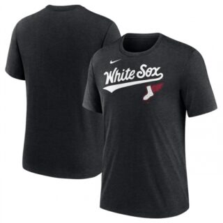 Men's Chicago White Sox Black 2025 City Connect Tri-Blend T-Shirt