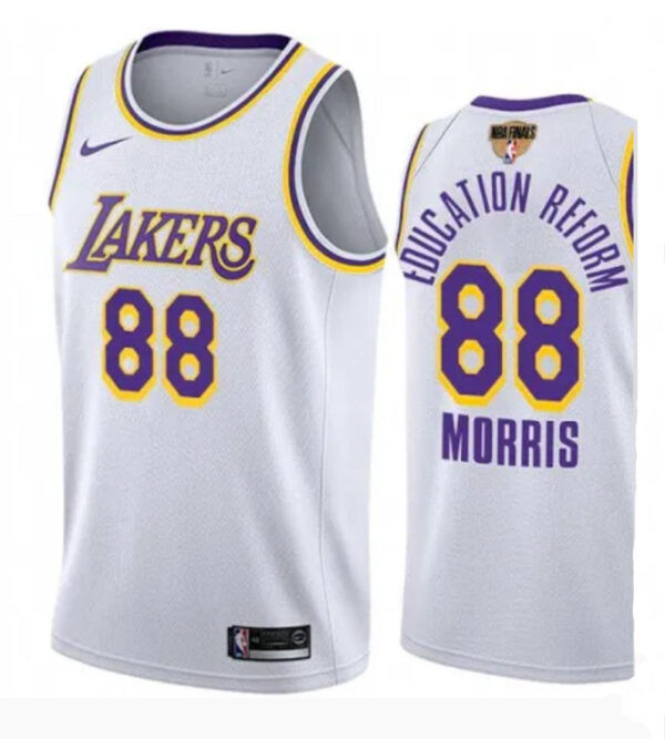 Men's Los Angeles Lakers #88 Markieff Morris White Jersey