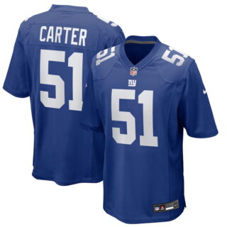 Men's New York Giants #51 Abdul Carter Royal 2025 NFL Draft First Round Pick Game Jersey
