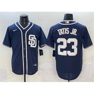 Men's San Diego Padres #23 Fernando Tatis Jr. Navy Cool Base Stitched Baseball Jersey