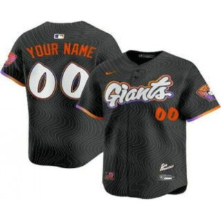 Men's San Francisco Giants Customized Black 2025 City Connect Limited Jersey