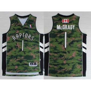 Men's Toronto Raptors #1 Tracy McGrady Revolution 30 Swingman Camo Jersey