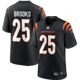 Men's Cincinnati Bengals #25 Tahj Brooks Black Alternate Game Jersey
