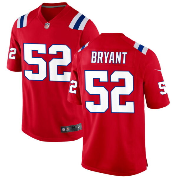 Men's New England Patriots #52 Marcus Bryant Red Alternate Jersey