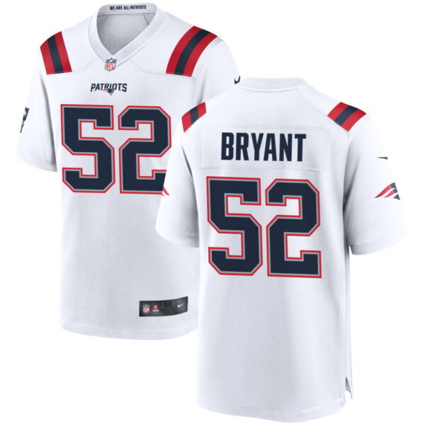 Men's New England Patriots #52 Marcus Bryant White Alternate Jersey