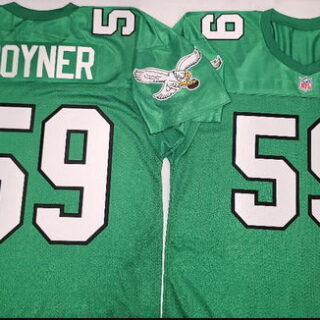 Philadelphia Eagles #59 SETH JOYNER 90s Vintage Throwback Football Jersey KELLY GREEN