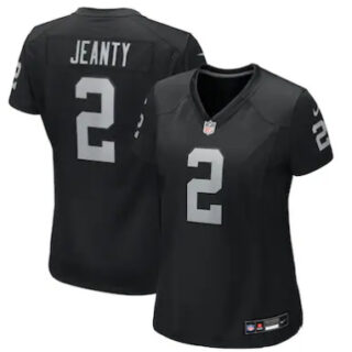 Women's Las Vegas Raiders #2 Ashton Jeanty Black 2025 F.U.S.E. Vapor Stitched Football Jersey