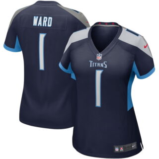 Women's #1 Cameron Ward Navy Tennessee Titans 2025 NFL Draft First Round Pick Alternate Game Jersey