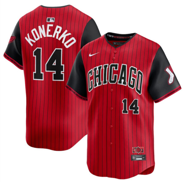 Youth Chicago White Sox #14 Paul Konerko Red Black 2025 City Connect Limited Stitched Baseball Jersey