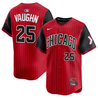 Youth Chicago White Sox #25 Andrew Vaughn Red Black 2025 City Connect Limited Stitched Baseball Jersey