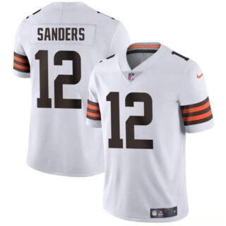 Youth Cleveland Browns #12 Shedeur Sanders White 2025 Draft Vapor Untouchable Limited Stitched Football Jersey