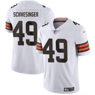 Youth Cleveland Browns #49 Carson Schwesinger White 2025 Draft Vapor Untouchable Limited Stitched Football Jersey
