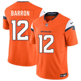 Youth Denver Broncos #12 Jahdae Barron Orange 2025 Draft F.U.S.E. Vapor Limited Stitched Football Jersey