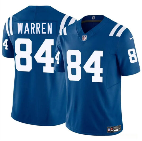 Youth Indianapolis Colts #84 Tyler Warren Blue 2025 Draft F.U.S.E Vapor Untouchable Limited Stitched Football Jersey