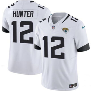 Youth Jacksonville Jaguars #12 Travis Hunter White 2025 Draft F.U.S.E. Vapor Limited Stitched Football Jersey