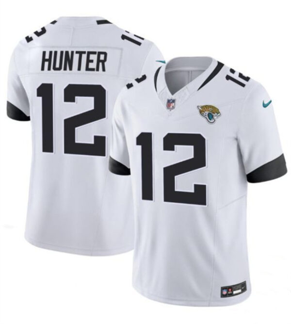Youth Jacksonville Jaguars #12 Travis Hunter White 2025 Draft F.U.S.E. Vapor Limited Stitched Football Jersey