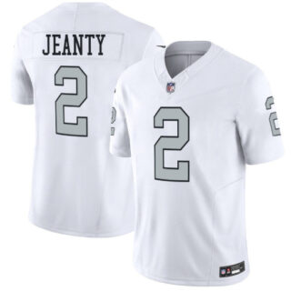 Youth Las Vegas Raiders #2 Ashton Jeanty White 2025 F.U.S.E. Vapor Stitched Football Jerseys