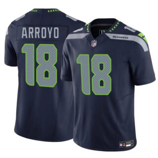 Youth Seattle Seahawks #18 Elijah Arroyo Navy 2025 Draft F.U.S.E Vapor Limited Stitched Football Jersey