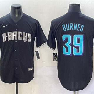 Men's Arizona Diamondbacks #39 Corbin Burnes Black Stitched Baseball Jersey