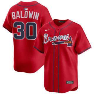 Men's Atlanta Braves #30 Drake Baldwin Red 2025 Alternate Limited Stitched Baseball Jersey