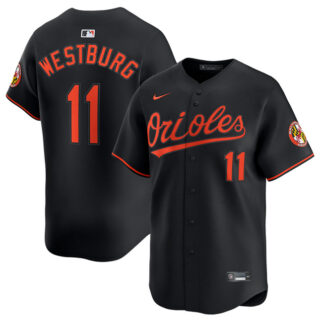 Men's Baltimore Orioles #11 Jordan Westburg Black 2025 Alternate Limited Cool Base Stitched Baseball Jersey