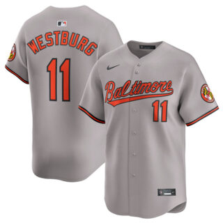 Men's Baltimore Orioles #11 Jordan Westburg Grey 2025 Limited Cool Base Stitched Baseball Jersey