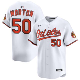 Men's Baltimore Orioles #50 Charlie Morton White 2025 Home Limited Stitched Baseball Jersey