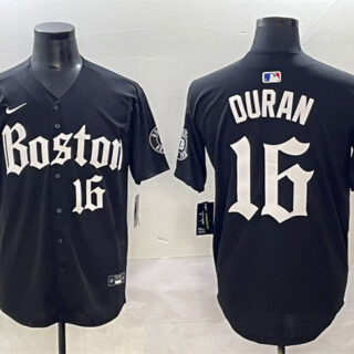 Men's Boston Red Sox #16 Jarren Duran Black Gothic Vapor Limited Stitched Baseball Jersey