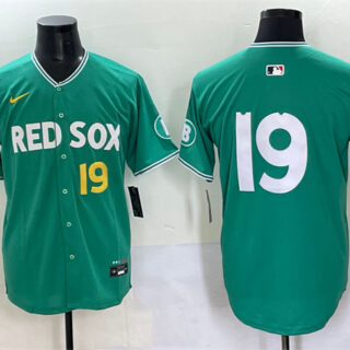 Men's Boston Red Sox #19 Roman Anthony Green 2025 City Connect Limited Stitched Baseball Jersey