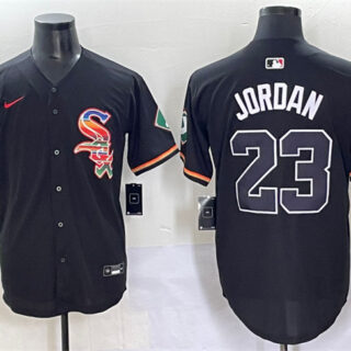 Men's Chicago White Sox #23 Michael Jordan Black Mexico Limited Stitched Baseball Jersey