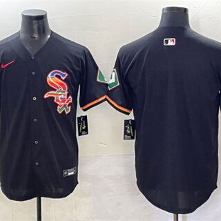 Men's Chicago White Sox Blank Black Mexico Limited Stitched Jersey