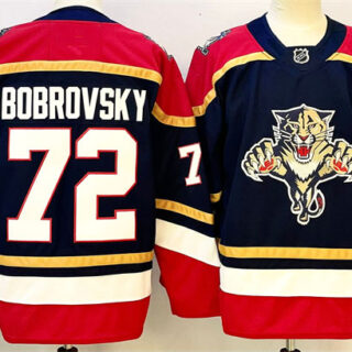 Men's Florida Panthers #72 Sergei Bobrovsky Black 2024-25 Home Stitched Hockey Jersey