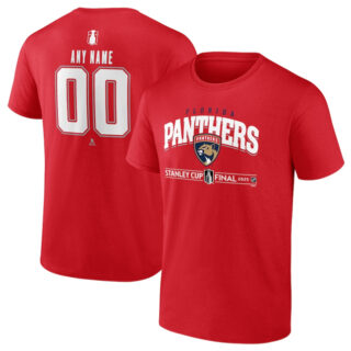 Men's Florida Panthers Red 2025 Stanley Cup Final Custom T-Shirt