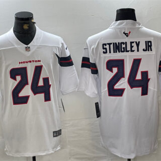 Men's Houston Texans #24 Derek Stingley Jr. White Vapor Untouchable Stitched Football Jersey