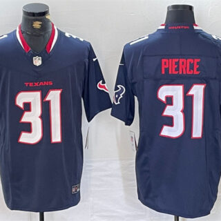 Men's Houston Texans #31 Dameon Pierce Navy F.U.S.E. Vapor Limited Stitched Football Jersey