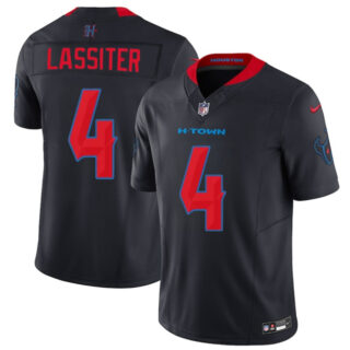 Men's Houston Texans #4 Kamari Lassiter Navy 2nd Alternate 2025 F.U.S.E. Vapor Limited Stitched Football Jersey