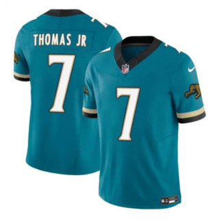 Men's Jacksonville Jaguars #7 Brian Thomas Jr Teal 2025 F.U.S.E. Prowler Throwback Vapor Limited Stitched Football Jersey