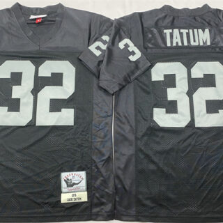 Men's Las Vegas Raiders #32 Jack Tatum Black Throwback Stitched Football Jersey