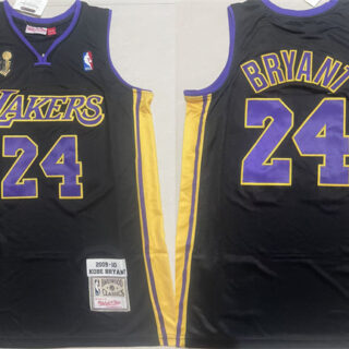 Men's Los Angeles Lakers #24 Kobe Bryant Black Throwback Stitched Basketball Jersey
