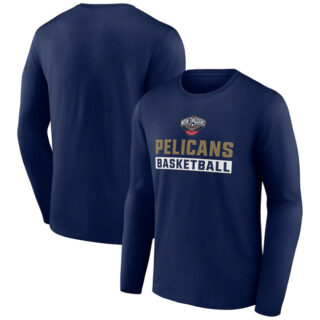 Men's New Orleans Pelicans Navy Let's Go Long Sleeve T-Shirt